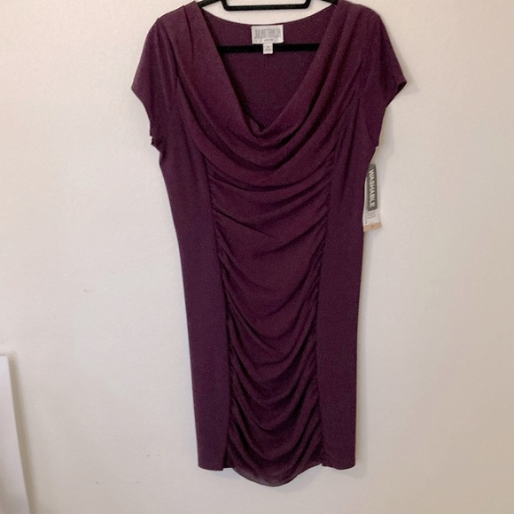 Julian Taylor dress Size 12 Purple ruffled in the front. New. Made in Vietnam - Picture 1 of 15
